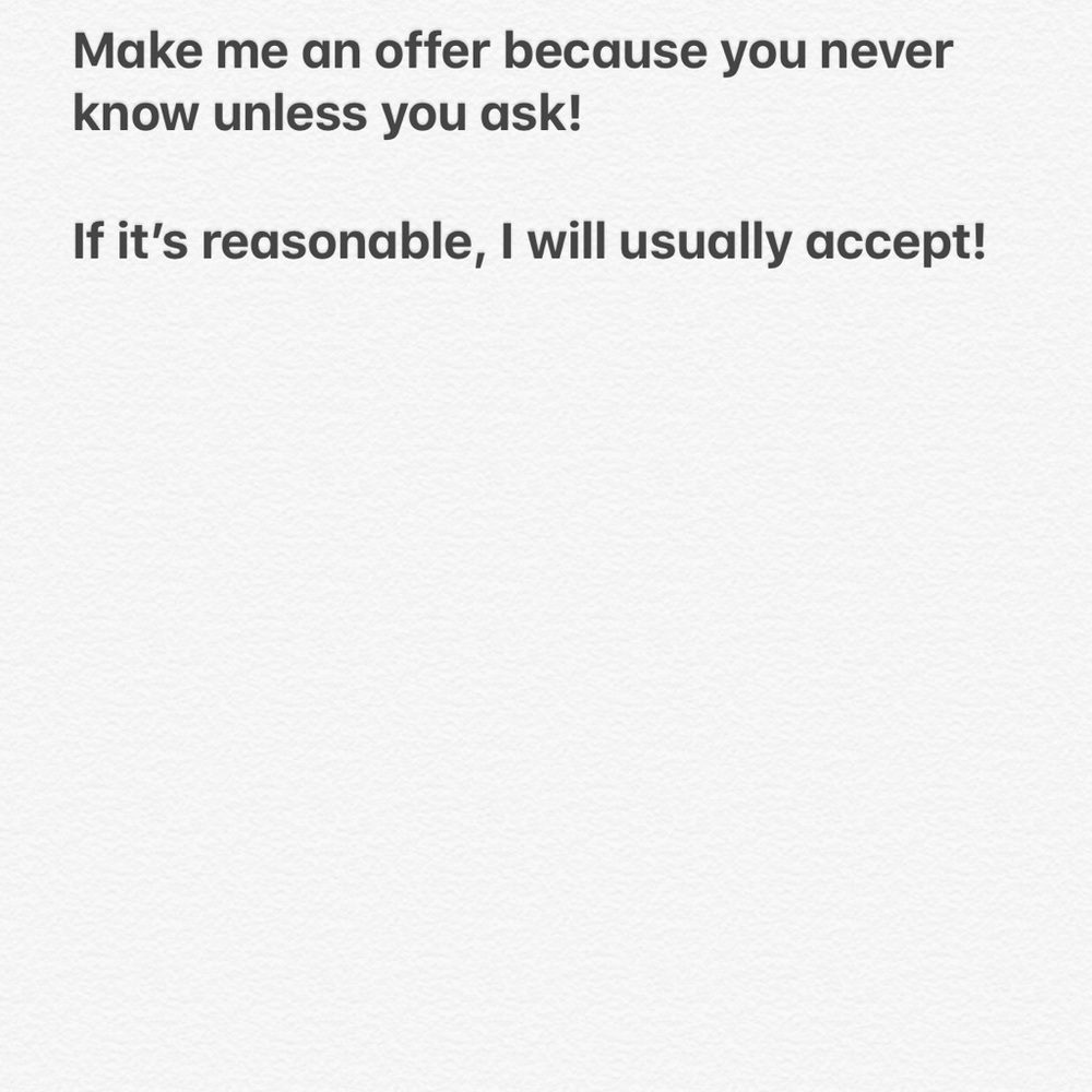 NO Trades but offers welcomed! Just ask 🤗